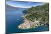 Aerial View of the Picturesque Village of Varenna Surrounded by Lake Como and Gardens-Roberto Moiola-Mounted Photographic Print