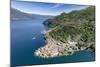 Aerial View of the Picturesque Village of Varenna Surrounded by Lake Como and Gardens-Roberto Moiola-Mounted Photographic Print