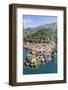 Aerial View of the Picturesque Village of Varenna Surrounded by Lake Como and Gardens-Roberto Moiola-Framed Photographic Print