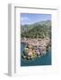 Aerial View of the Picturesque Village of Varenna Surrounded by Lake Como and Gardens-Roberto Moiola-Framed Photographic Print