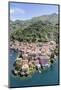 Aerial View of the Picturesque Village of Varenna Surrounded by Lake Como and Gardens-Roberto Moiola-Mounted Photographic Print