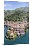 Aerial View of the Picturesque Village of Varenna Surrounded by Lake Como and Gardens-Roberto Moiola-Mounted Photographic Print