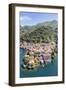 Aerial View of the Picturesque Village of Varenna Surrounded by Lake Como and Gardens-Roberto Moiola-Framed Photographic Print