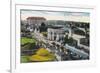 Aerial View of the Pike - Long Beach, CA-Lantern Press-Framed Premium Giclee Print