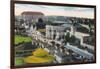 Aerial View of the Pike - Long Beach, CA-Lantern Press-Framed Art Print