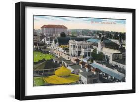 Aerial View of the Pike - Long Beach, CA-Lantern Press-Framed Art Print