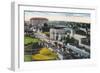 Aerial View of the Pike - Long Beach, CA-Lantern Press-Framed Art Print