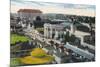 Aerial View of the Pike - Long Beach, CA-Lantern Press-Mounted Art Print