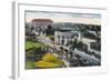 Aerial View of the Pike - Long Beach, CA-Lantern Press-Framed Art Print