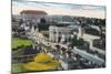 Aerial View of the Pike - Long Beach, CA-Lantern Press-Mounted Art Print