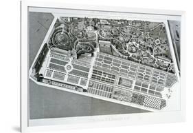 Aerial View of the Plan of the Jardin Des Plantes in Paris, 1842-null-Framed Giclee Print