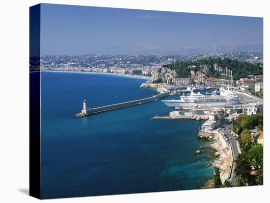 Aerial View of the Port, Nice, France-Charles Sleicher-Stretched Canvas