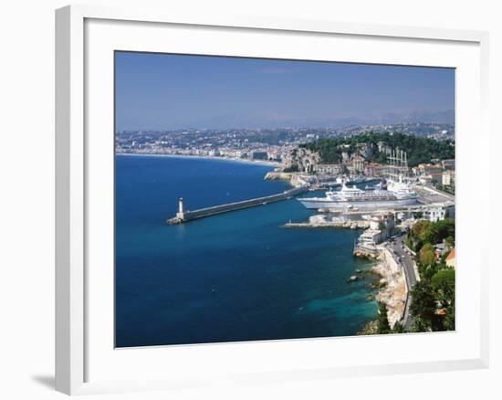 Aerial View of the Port, Nice, France-Charles Sleicher-Framed Photographic Print