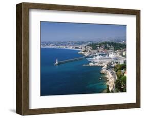 Aerial View of the Port, Nice, France-Charles Sleicher-Framed Photographic Print