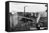 Aerial View of the Pulp and Lumber Mills - Shelton, WA-Lantern Press-Framed Stretched Canvas