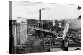 Aerial View of the Pulp and Lumber Mills - Shelton, WA-Lantern Press-Stretched Canvas