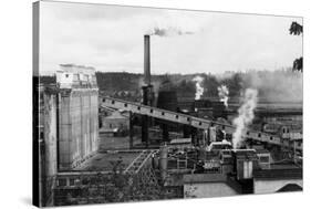 Aerial View of the Pulp and Lumber Mills - Shelton, WA-Lantern Press-Stretched Canvas