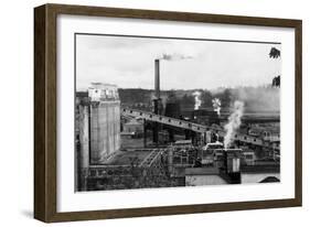 Aerial View of the Pulp and Lumber Mills - Shelton, WA-Lantern Press-Framed Art Print