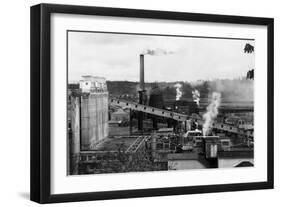 Aerial View of the Pulp and Lumber Mills - Shelton, WA-Lantern Press-Framed Art Print