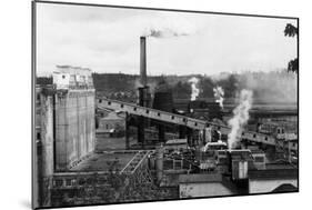 Aerial View of the Pulp and Lumber Mills - Shelton, WA-Lantern Press-Mounted Art Print