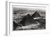 Aerial View of the Pyramids of Giza, Egypt, from a Zeppelin, 1931-null-Framed Giclee Print