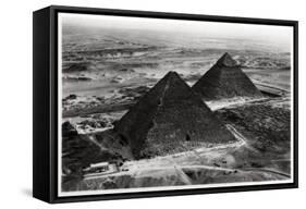 Aerial View of the Pyramids of Giza, Egypt, from a Zeppelin, 1931-null-Framed Stretched Canvas