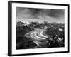 Aerial View of the Ruth Glacier and the Alaska Range on a Sightseeing Flight from Talkeetna, Alaska-Timothy Mulholland-Framed Photographic Print