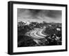 Aerial View of the Ruth Glacier and the Alaska Range on a Sightseeing Flight from Talkeetna, Alaska-Timothy Mulholland-Framed Photographic Print