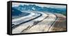 Aerial View of the Ruth Glacier and the Alaska Range on a Sightseeing Flight from Talkeetna, Alaska-Timothy Mulholland-Framed Stretched Canvas