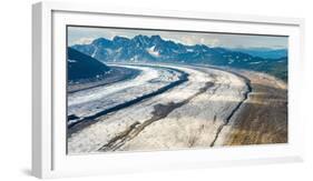 Aerial View of the Ruth Glacier and the Alaska Range on a Sightseeing Flight from Talkeetna, Alaska-Timothy Mulholland-Framed Photographic Print