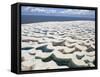 Aerial View of the Sand Dunes at the Lencois Maranhenses National Park, Brazil-null-Framed Stretched Canvas