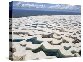 Aerial View of the Sand Dunes at the Lencois Maranhenses National Park, Brazil-null-Stretched Canvas