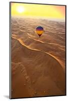 Aerial view of the sand dunes of the Arabian Desert next to Dubai at sunset, United Arab Emirates-Miva Stock-Mounted Photographic Print