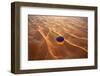 Aerial view of the sand dunes of the Arabian Desert next to Dubai, United Arab Emirates-Miva Stock-Framed Photographic Print