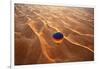 Aerial view of the sand dunes of the Arabian Desert next to Dubai, United Arab Emirates-Miva Stock-Framed Photographic Print