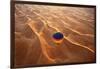 Aerial view of the sand dunes of the Arabian Desert next to Dubai, United Arab Emirates-Miva Stock-Framed Photographic Print