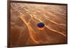 Aerial view of the sand dunes of the Arabian Desert next to Dubai, United Arab Emirates-Miva Stock-Framed Photographic Print