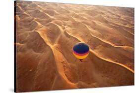 Aerial view of the sand dunes of the Arabian Desert next to Dubai, United Arab Emirates-Miva Stock-Stretched Canvas