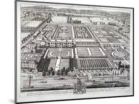 Aerial View of the Seat of the Dukes of Beaufort, Chelsea, London, C1720-Johannes Kip-Mounted Giclee Print