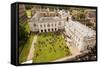 Aerial View of the Senate House of the University of Cambridge in England-Carlo Acenas-Framed Stretched Canvas