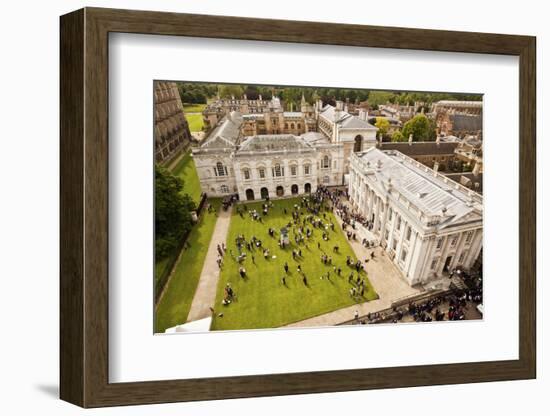 Aerial View of the Senate House of the University of Cambridge in England-Carlo Acenas-Framed Photographic Print