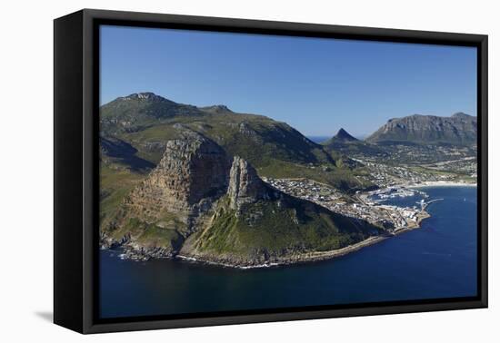 Aerial View of the Sentinel and Hout Bay, Cape Town, South Africa-David Wall-Framed Stretched Canvas