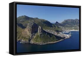 Aerial View of the Sentinel and Hout Bay, Cape Town, South Africa-David Wall-Framed Stretched Canvas