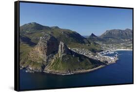Aerial View of the Sentinel and Hout Bay, Cape Town, South Africa-David Wall-Framed Stretched Canvas