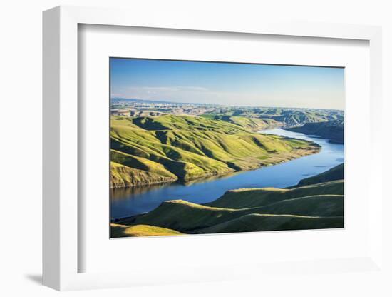 Aerial View of the Snake River in Eastern Washington-Ben Herndon-Framed Photographic Print