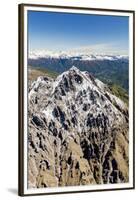 Aerial View of the Snowy Ridges of the Grignetta Mountain in Spring, Lecco Province, Lombardy-Roberto Moiola-Framed Premium Photographic Print