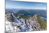 Aerial View of the Snowy Ridges of the Grignetta Mountain with Lake Como in the Background-Roberto Moiola-Mounted Photographic Print