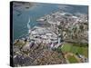 Aerial View of the Spinnaker Tower and Gunwharf Quays, Portsmouth, Hampshire, England, UK, Europe-Peter Barritt-Stretched Canvas