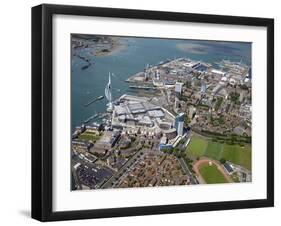 Aerial View of the Spinnaker Tower and Gunwharf Quays, Portsmouth, Hampshire, England, UK, Europe-Peter Barritt-Framed Photographic Print