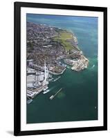 Aerial View of the Spinnaker Tower and Gunwharf Quays, Portsmouth, Solent, Hampshire, England, UK-Peter Barritt-Framed Photographic Print